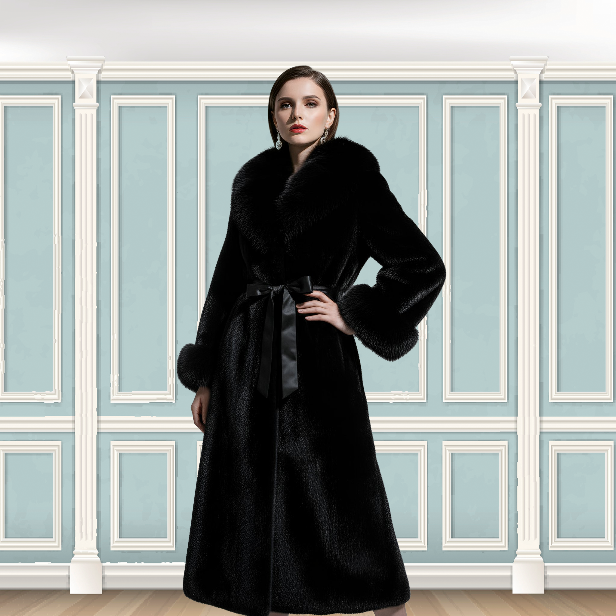 Buy Online Black Real Fox Fur Jacket - Sherrill & Bros – Sherrill Buy Online Black Real Fox Fur Jacket - Sherrill & Bros – Sherrill