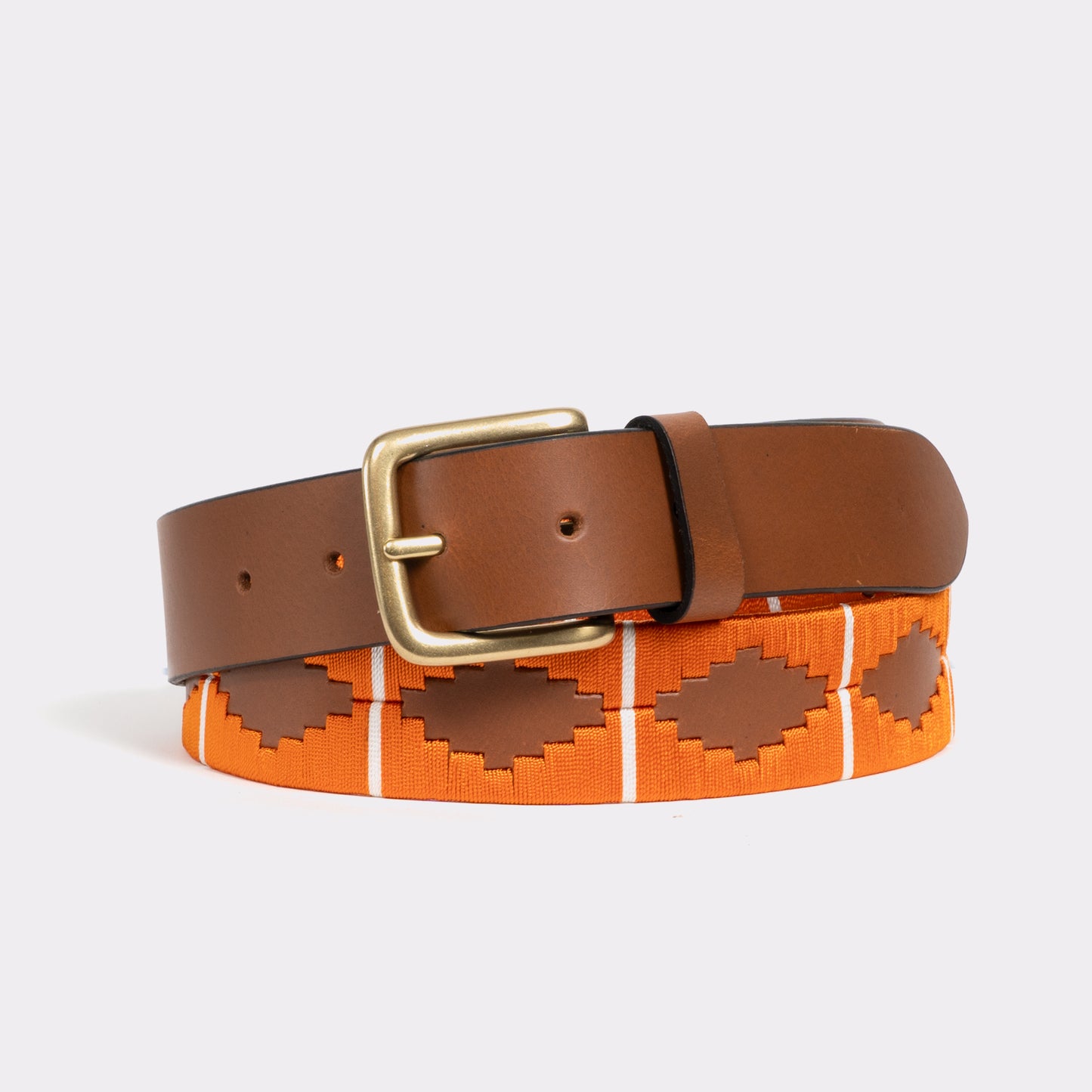Texas Orange Gaucho Belt