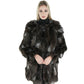 Black and Gray Fox Fur Coat "Jojo"