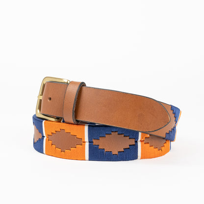 Auburn Orange and Blue Gaucho Belt