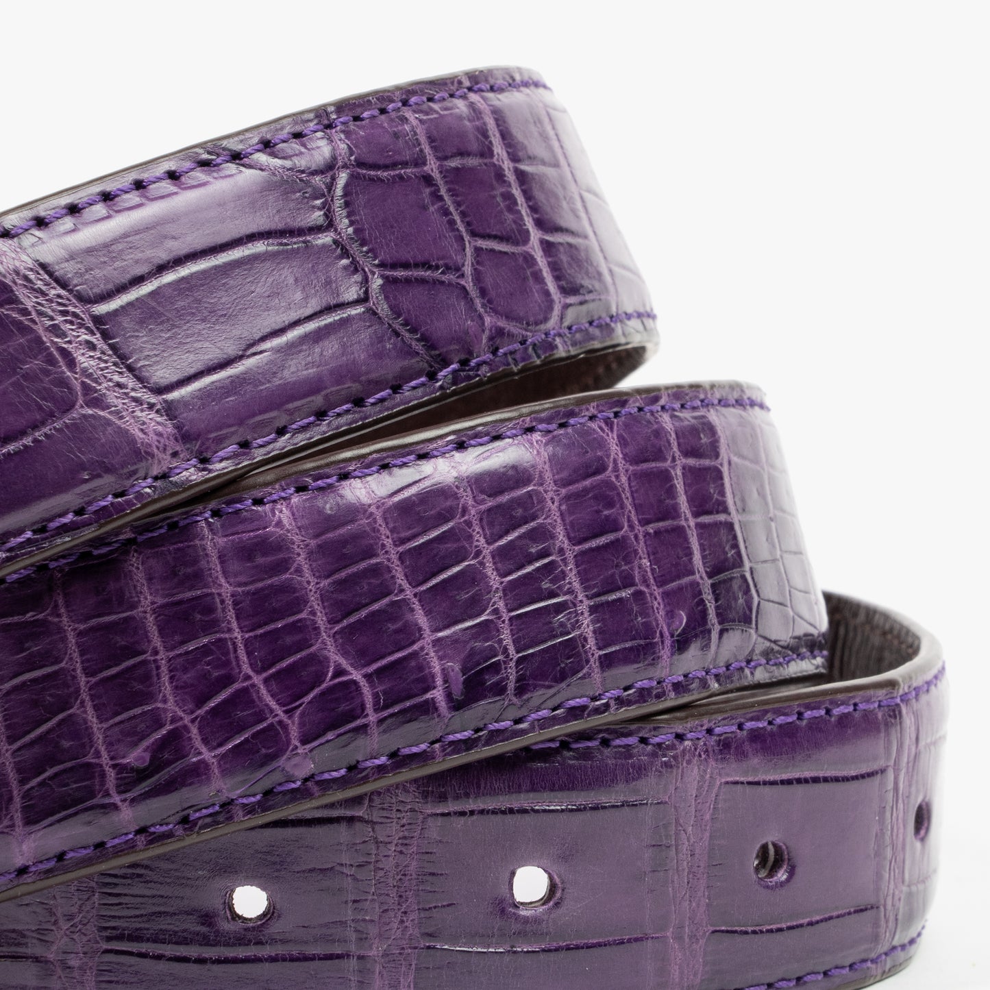 Purple Genuine Crocodile Belt "Holt"