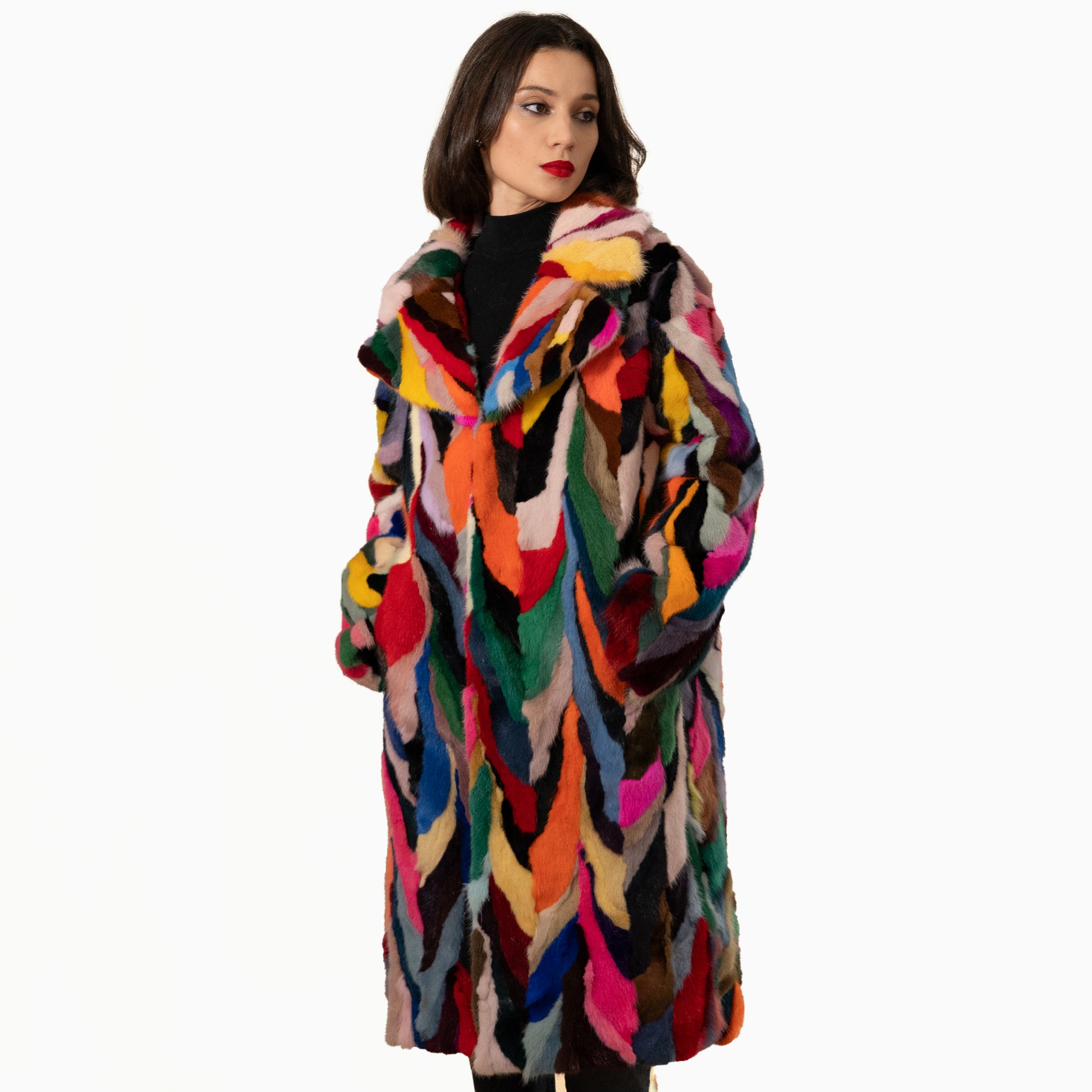 Buy Online Genuine Multi Color Mink Coat Gabby Sherrill Bros