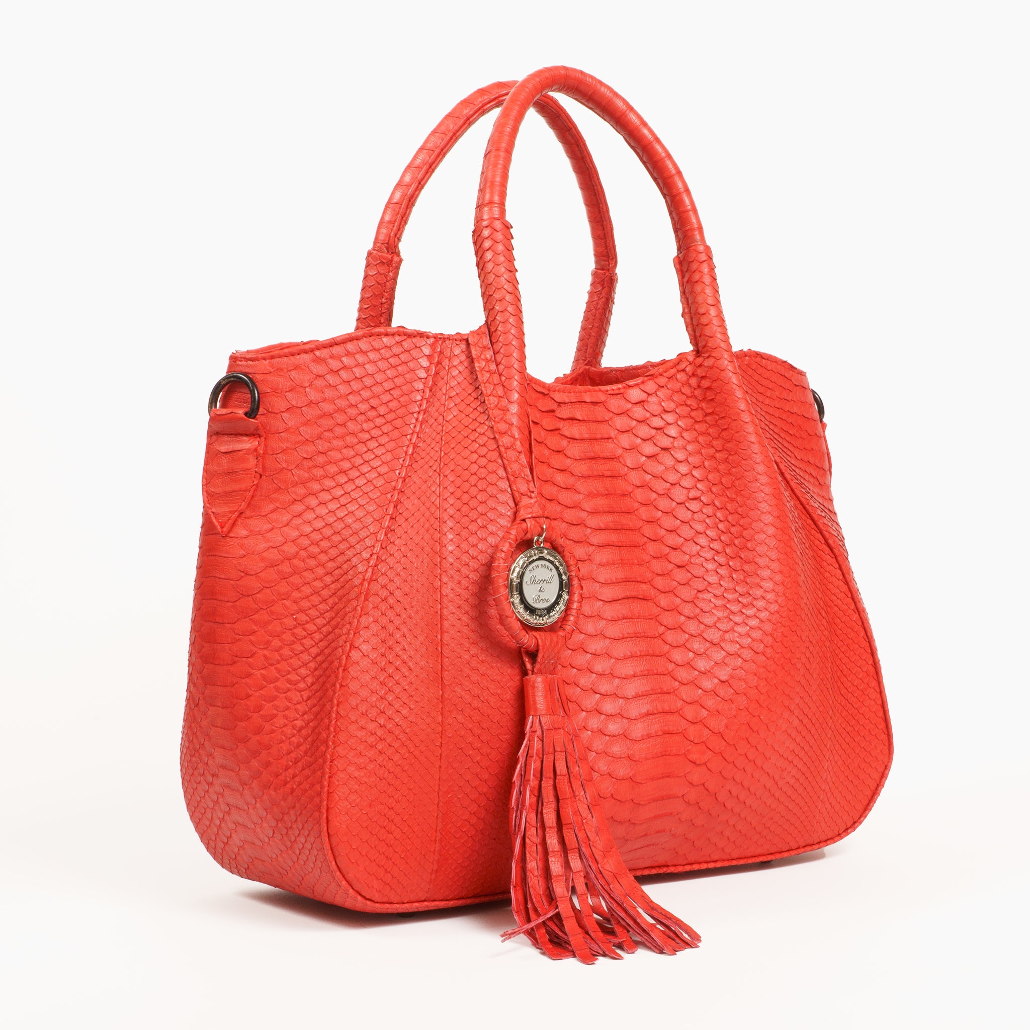 Python Italian Handbag Red Buy Online Genuine Python Handbags - Sherrill & Bros.
