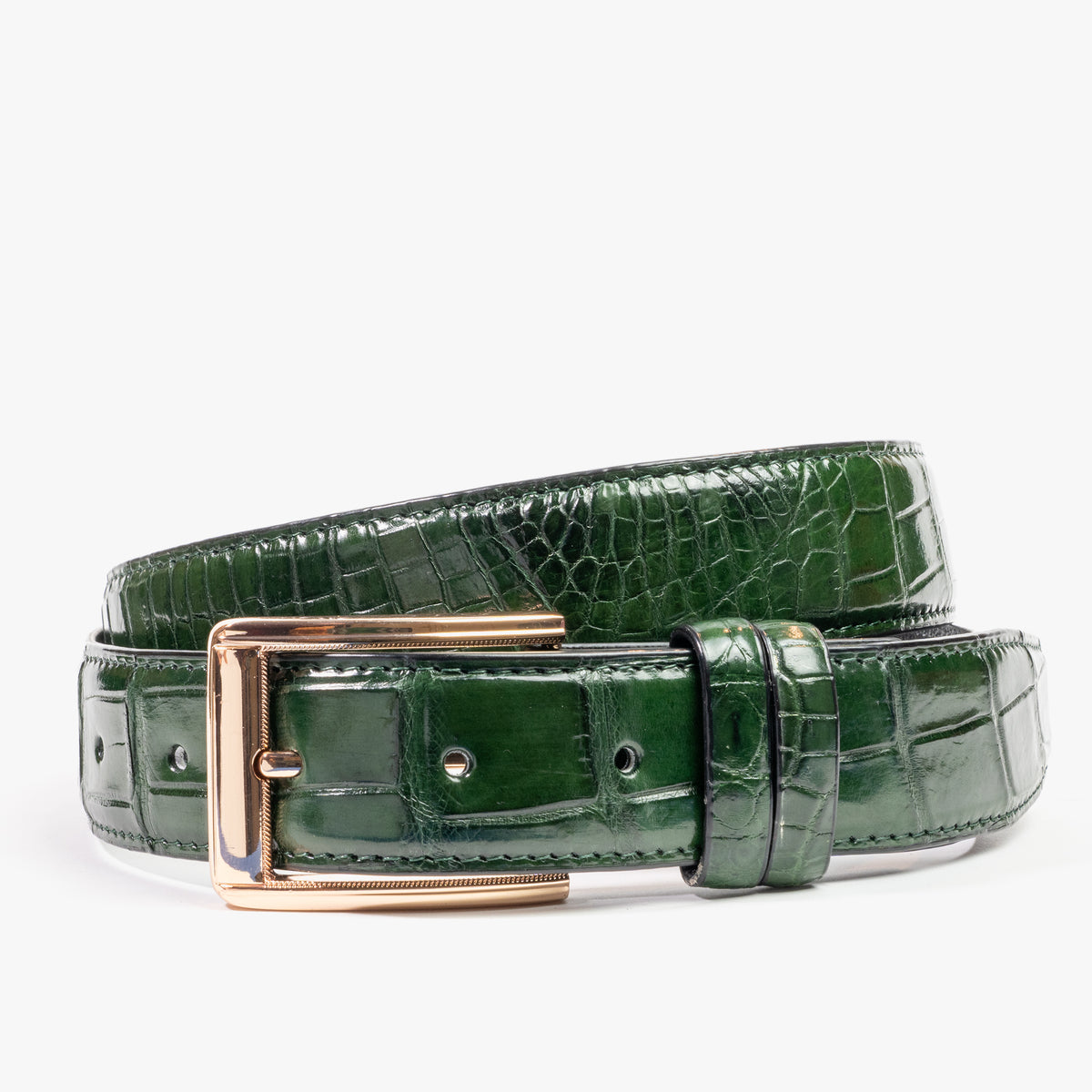 Buy Online Green Genuine Crocodile Belt Brent - Sherrill  display picture 1