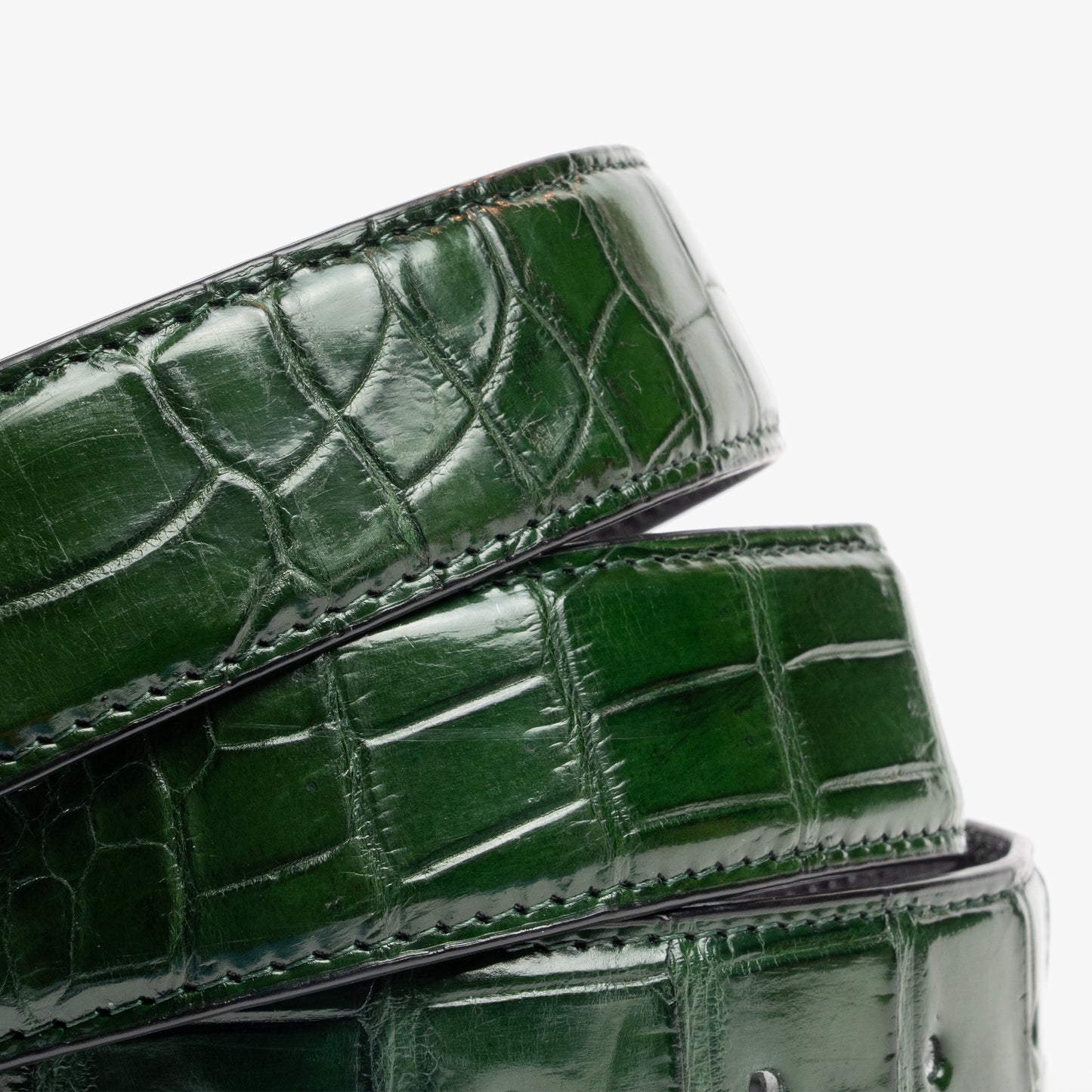 Green Genuine Crocodile Belt "Johnny"