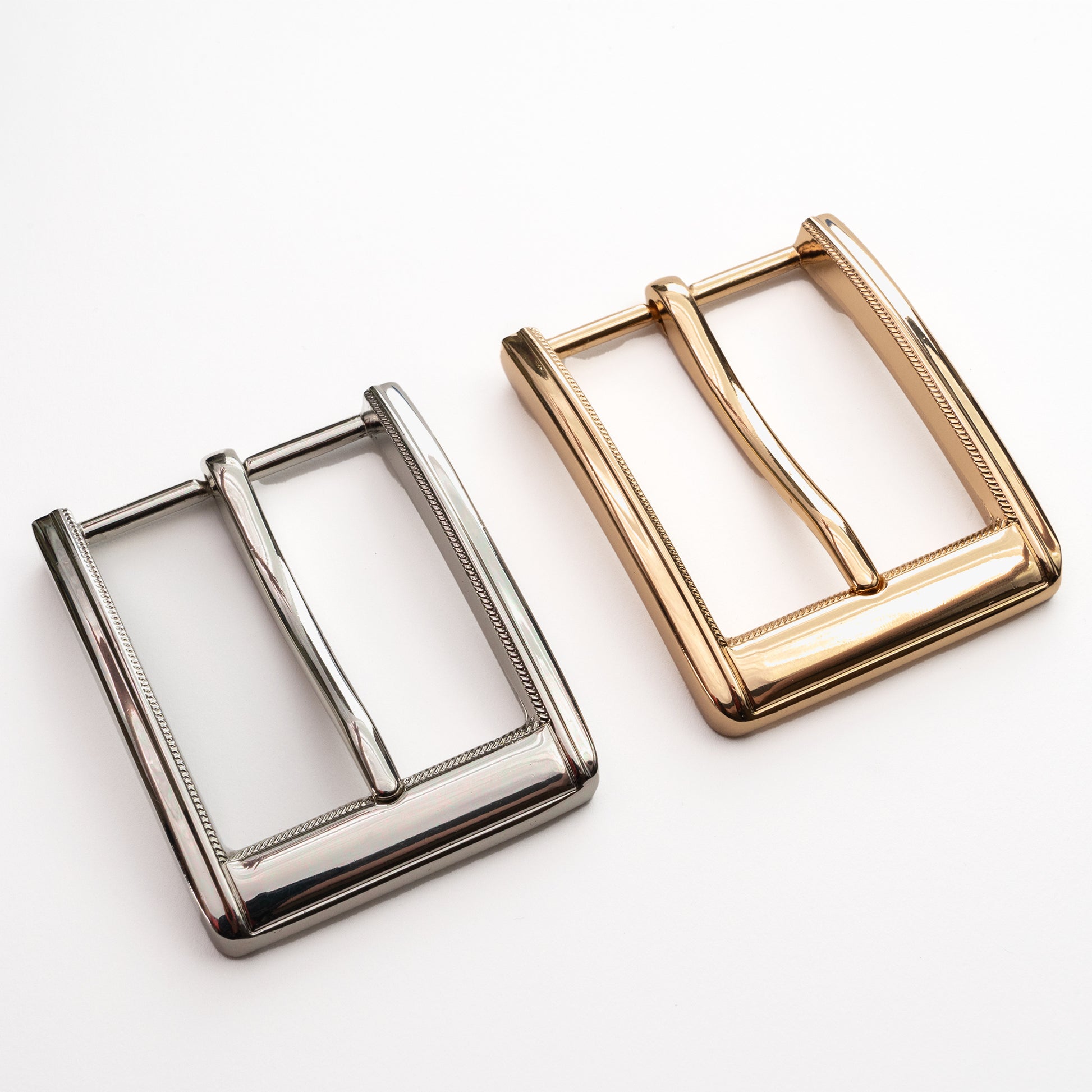 gold and silver tone belt buckles from sherrill bros