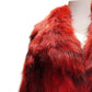 Red and Black Real Raccoon Fur Coat "Susie"