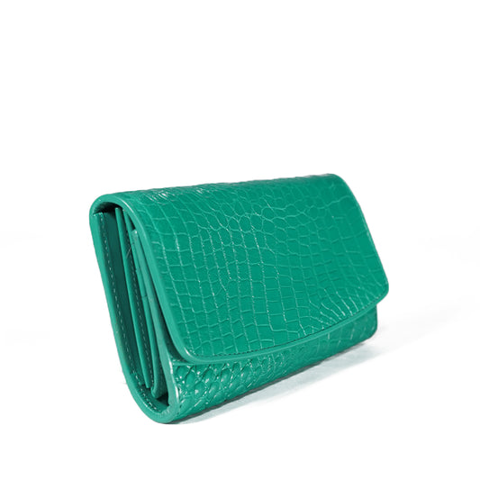 Green Crocodile Skin Credit Card Case | Sherrill & Bros.