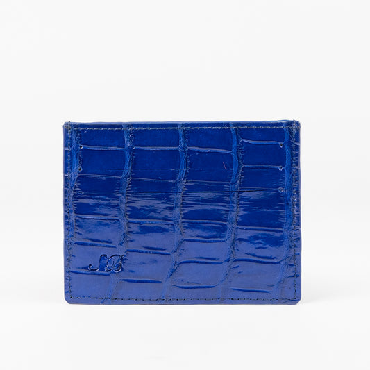 blue real alligator skin wallet for men 