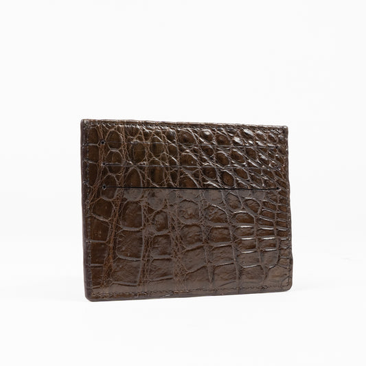 brown genuine crocodile skin wallet for men sherrill bros 