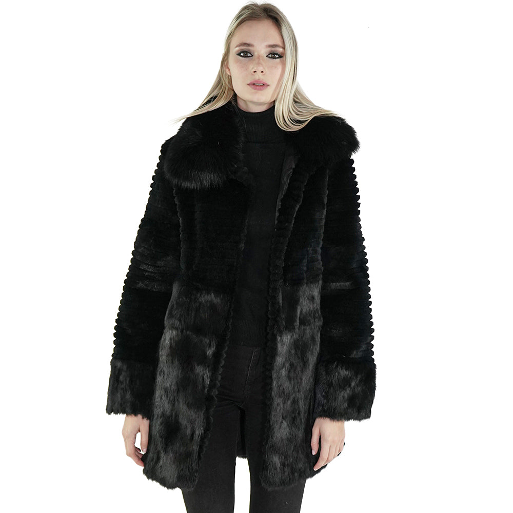 Chinchilla Style Real Rex Rabbit Fur Coats – Elevate Swag
