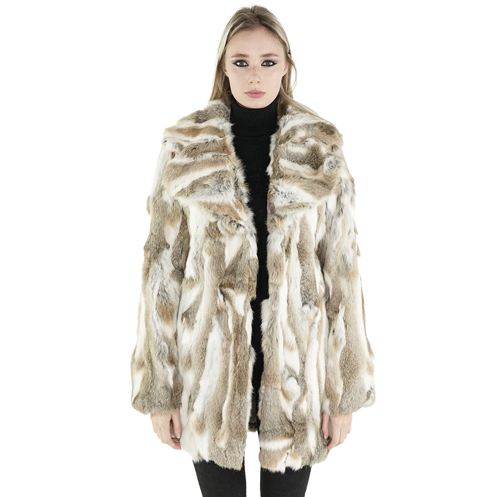 Buy Online Multi Tone Genuine Rabbit Fur Coat Lola - Sherrill & Bros ...