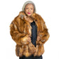 Genuine Brown Raccoon Fur Coat "Claudia"