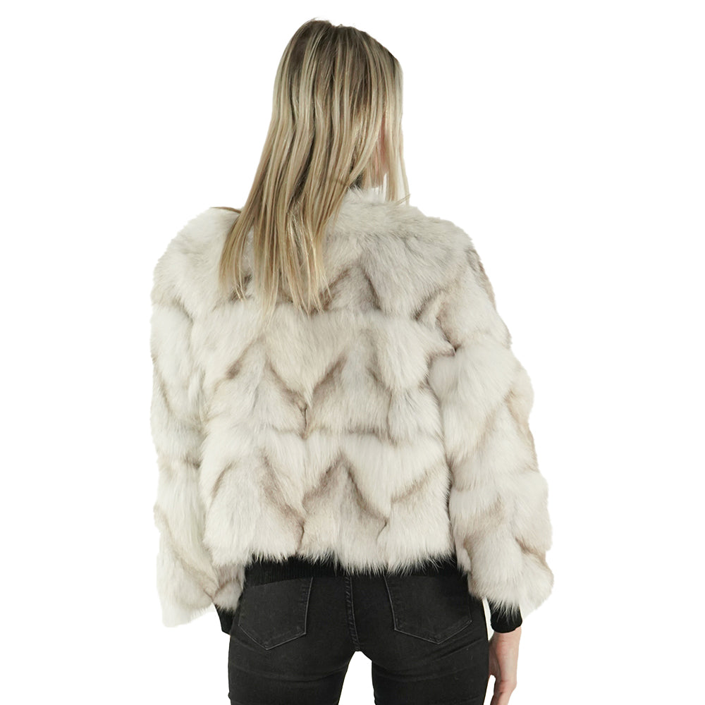 authentic gray fur coat for women sherrill bros
