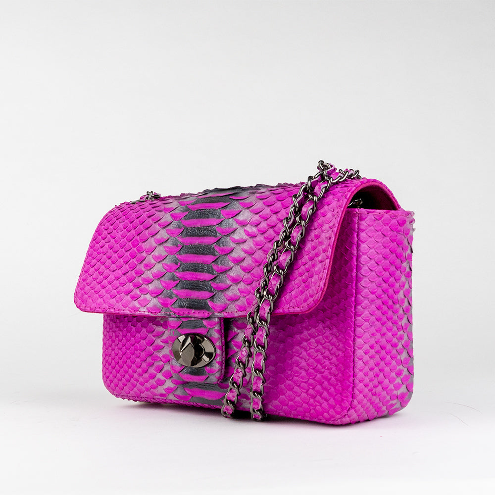 Pink Python Purse Pink Python Shoulder Bag | Sherrill & Bros. | Genuine Python Handbags