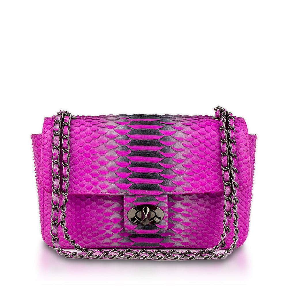 Pink Python Purse Pink Python Shoulder Bag | Sherrill & Bros. | Genuine Python Handbags