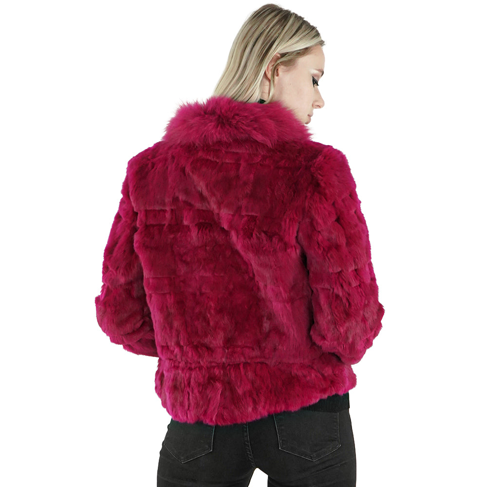 Sherrill Brothers Pink Real Rabbit Fur Coat | Sherrill & Bros. 2XL