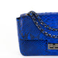 Blue snakeskin handbag sale new york sherrill bros