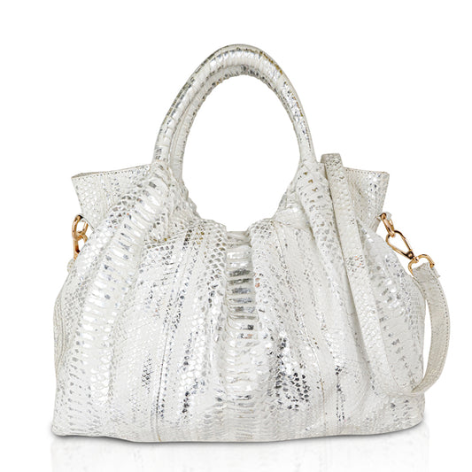 Genuine White Python Handbag "Lauren"