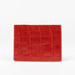 Red Genuine crocodile skin credit card case
