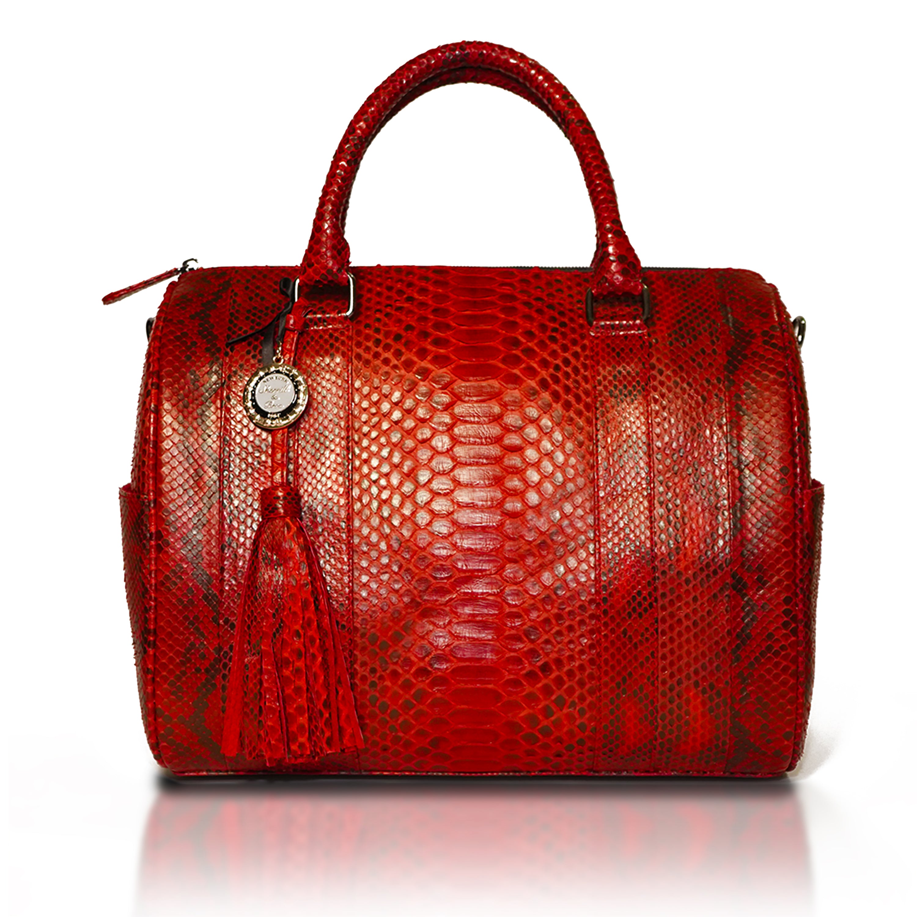 Python Duffle Bag Red Python Skin Duffel Bag | Sherrill & Bros | Free Shipping – Sherrill ...