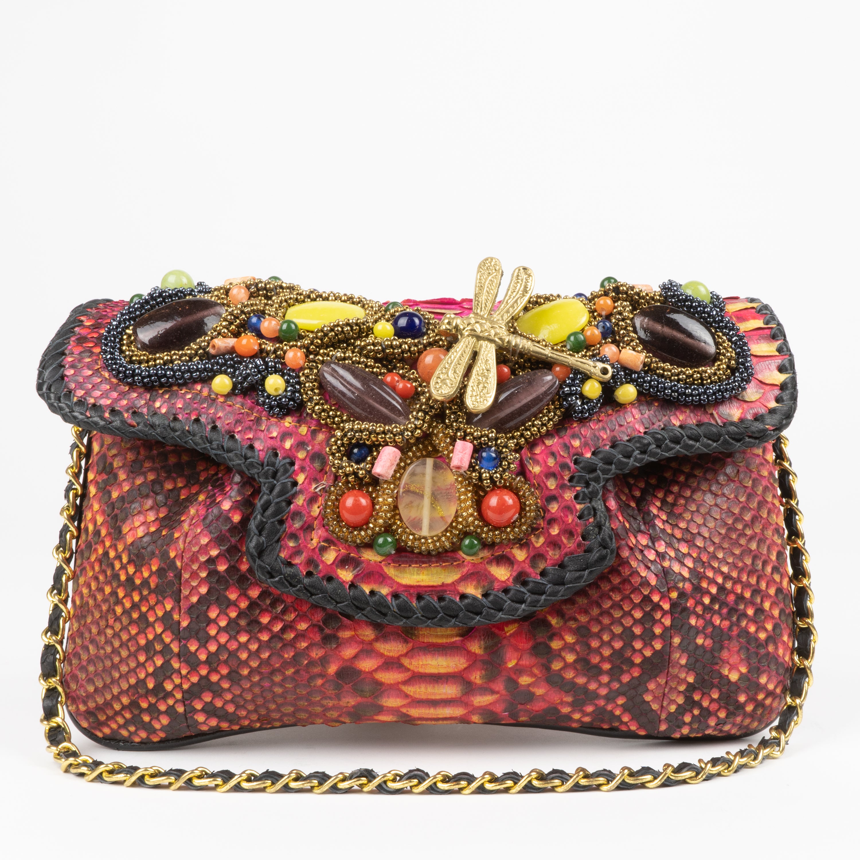 Python Italian Handbag Red Buy Online Genuine Red Python Shoulder Bag Pearl - Sherrill & Bros ...